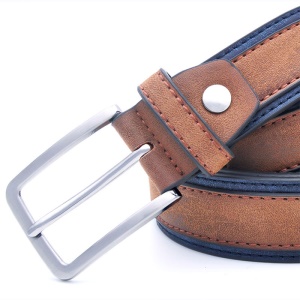 Ceinture en cuir PU pour hommes Boucle à aiguille simple