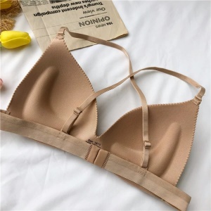 Soutien-gorge en nylon à une rangée de boucles arrière