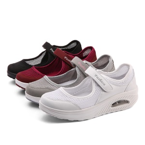Chaussures casual pour femmes en mailles cuir artificiel