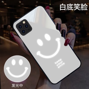 IPhone Coque de protection en verre trempé pour téléphone mobile lumineux