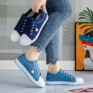Chaussures casual plates pour femmes tissu mailles
