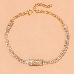 Bracelet de cheville strass artificiel