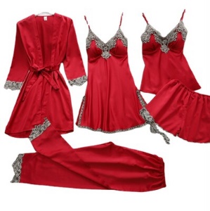 Pyjama femme ensemble de cinq pièces