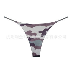 Femme T-string culotte taille basse invisible en coton
