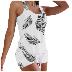 Ensemble de pyjama pour femmes set de 2 pièces en spandex