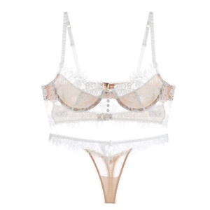 Lingerie femme ensemble de soutien gorge et culotte en dentelle