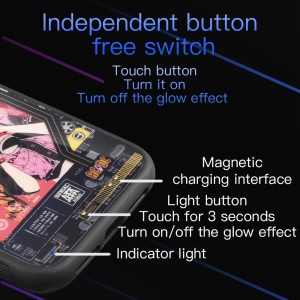 IPhone coque en plastique de téléphone mobile Lumineux dynamique Batterie autonome