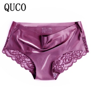 Culotte femme en soie glacée respirant taille moyenne antibactérienne