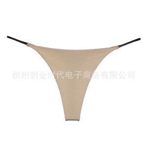 Femme T-string culotte taille basse invisible en coton