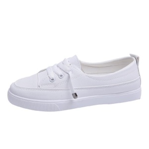 Chaussures casual plates pour femmes en cuir PU artificiel