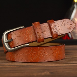 Ceinture en cuir pour femmes Boucle en alliage