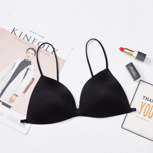 Soutien-gorge femm en coton à une rangée de boucles