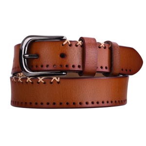 Ceinture femme en cuir véritable avec boucle aiguille en alliage