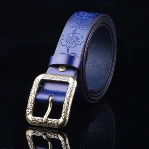 Ceinture en cuir pour femmes Boucle en alliage