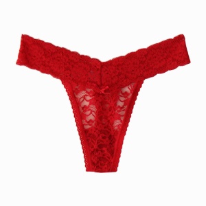 T-string culotte sexy en dentelle pour femme Transparente
