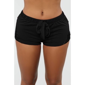 Mini shorts de sport femme en dentelle et coton filature
