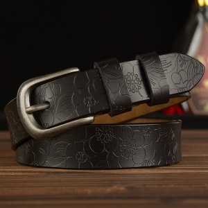 Ceinture en cuir pour femmes Boucle en alliage