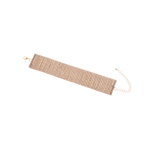 Bracelet de cheville en alliage et diamant artificiel pour femmes