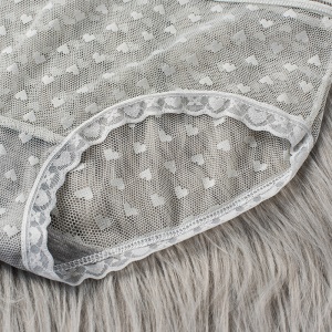 Culotte en coton femme translucide ajouré en dentelle