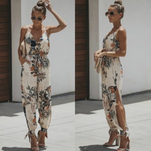 Combinaison pantalon femme avec bretelles dos nu