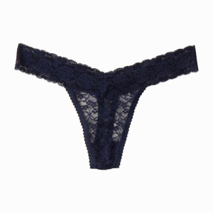 T-string culotte sexy en dentelle pour femme Transparente