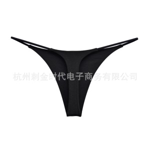 Femme T-string culotte taille basse invisible en coton