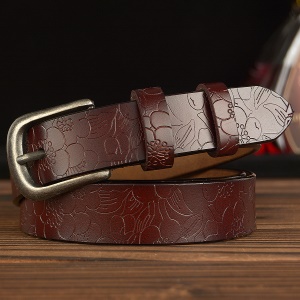 Ceinture en cuir pour femmes Boucle en alliage
