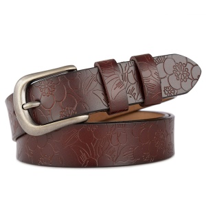 Ceinture en cuir pour femmes Boucle en alliage