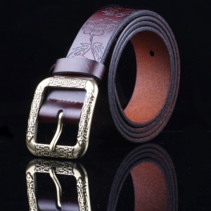 Ceinture en cuir pour femmes Boucle en alliage