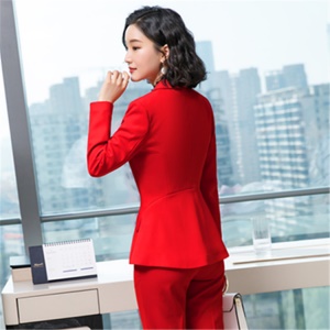 Costume femme ensemble de 2pcs (blazer chic+pantalon) en fibre de polyester
