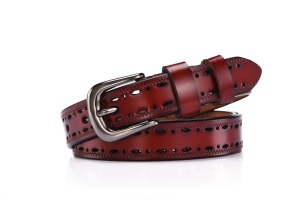 Ceinture en cuir pour femmes avec boucle en alliage