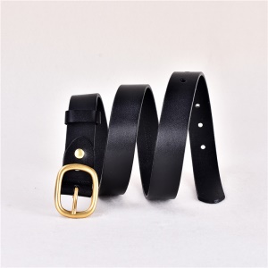 Ceinture pour femme en cuir avec boucle en cuivre massif
