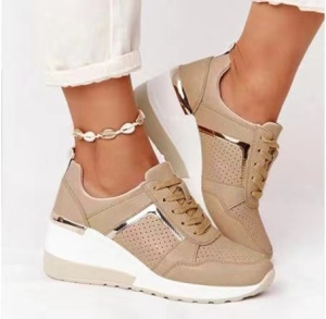 Chaussures décontratés pour femmes à talon haut Semelle épaisse