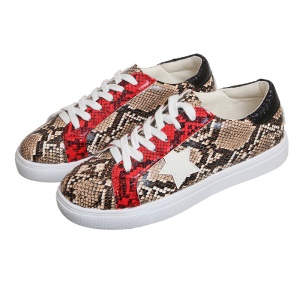 Femmes décontractées chaussures avec motif peau de serpent
