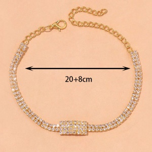 Bracelet de cheville strass artificiel