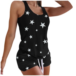 Ensemble de pyjama pour femmes set de 2 pièces en spandex