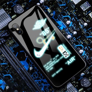 IPhone Étui de protection pour téléphone verre trempé lumineux avec dessin animé