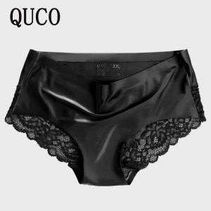 Culotte femme en soie glacée respirant taille moyenne antibactérienne