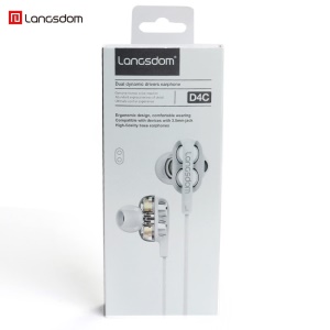 Casque filaire dans l'oreille Quad Core Double Action