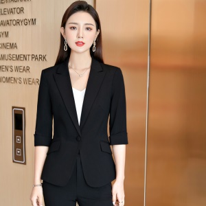 Tailleur de 2 pièces pour femmes (blazer à manches moyennes + pantalon) Classique et à la mode
