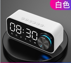 Haut-parleur bluetooth sans fil caisson de basses avec double réveil