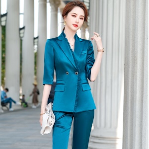 Costume Femme 2 pièces (blazer à manches moyennes+pantalon) Tailleur Slim