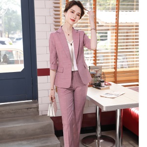 Costume femme tailleur de pantalon/jupe blazer à manches moyennes