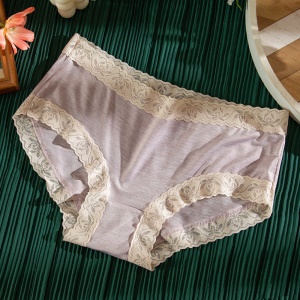 Culotte femme en dentelle respirant taille moyenne