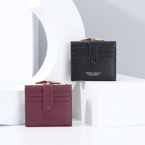 WEICHEN Portefeuille femme PU cuir avec 2 pllis