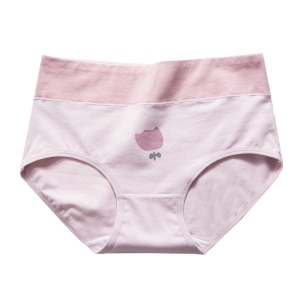Slip femme en coton imprimé respirant