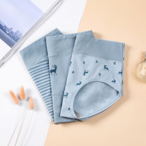 Slip fille à taille haute en coton
