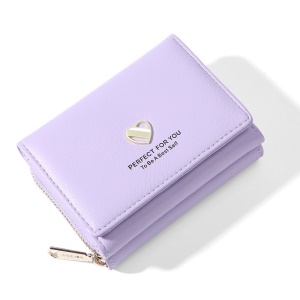 WEICHEN Portefeuille femme en cuir PU à trois plis