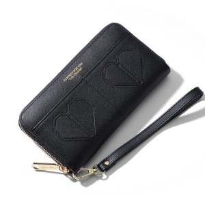 WEICHEN Portefeuille femme PU cuir avec fermeture à glissière