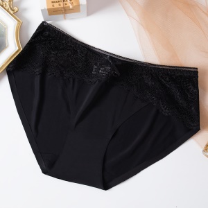 Culotte slip sexy et respirante  en coton avec dentelle